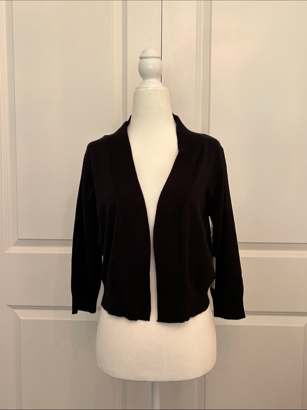 Cielo Black Open-Front Lightweight Cardigan
